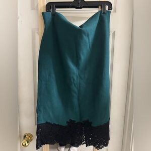 Express NWT Teal Ribbed Knit Sweater MIDI SKIRT